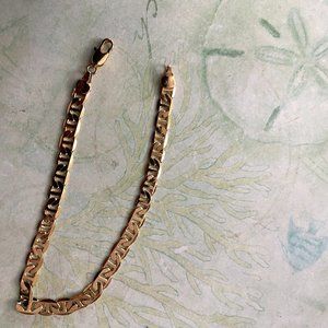 14K Gold Filled Bracelet Solid Mariner Link